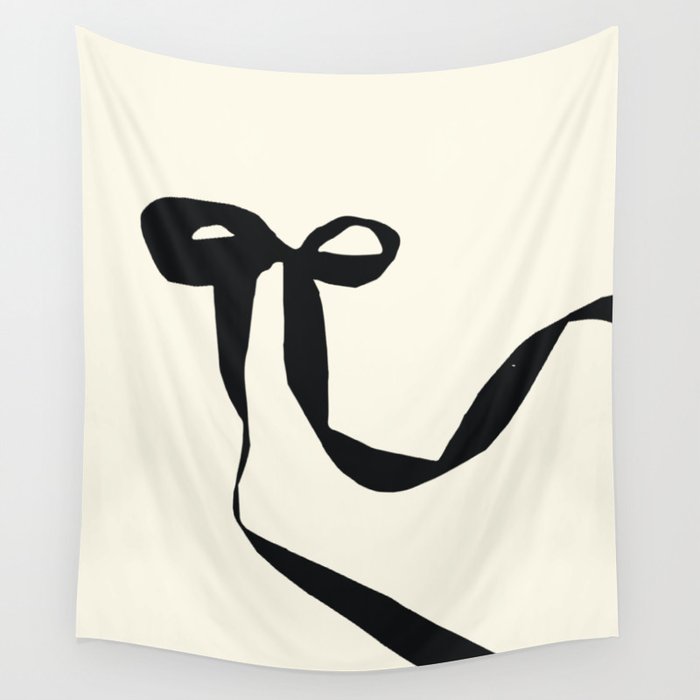 Black Bow Wall Tapestry