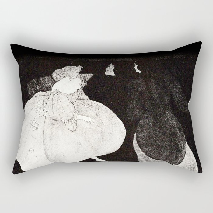  a nocturne of chopin - Aubrey Vincent Beardsley Rectangular Pillow