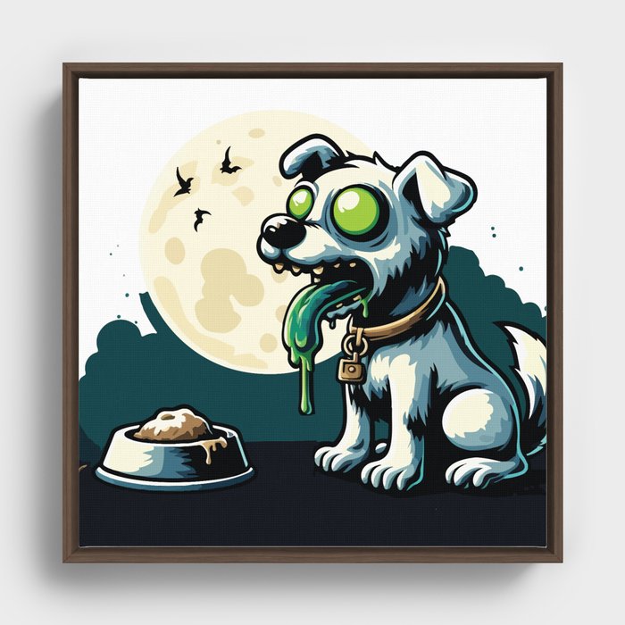 Zombie dog Framed Canvas