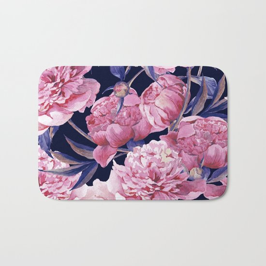 Flower Fashion Print Bath Mat