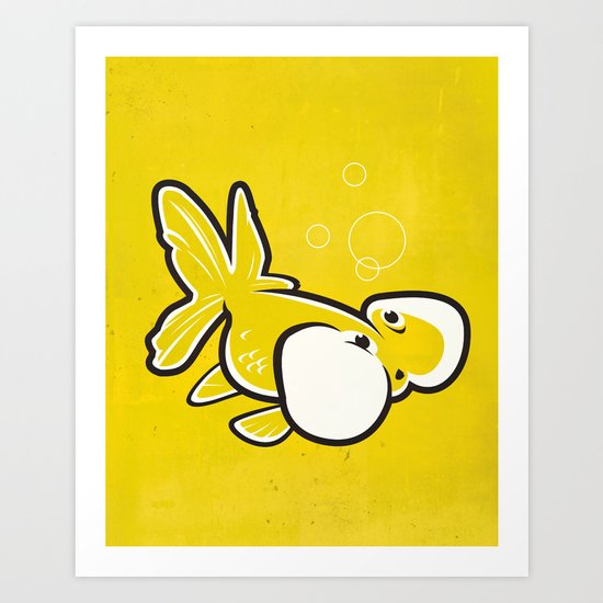 Bubble Eye Goldfish Art Print