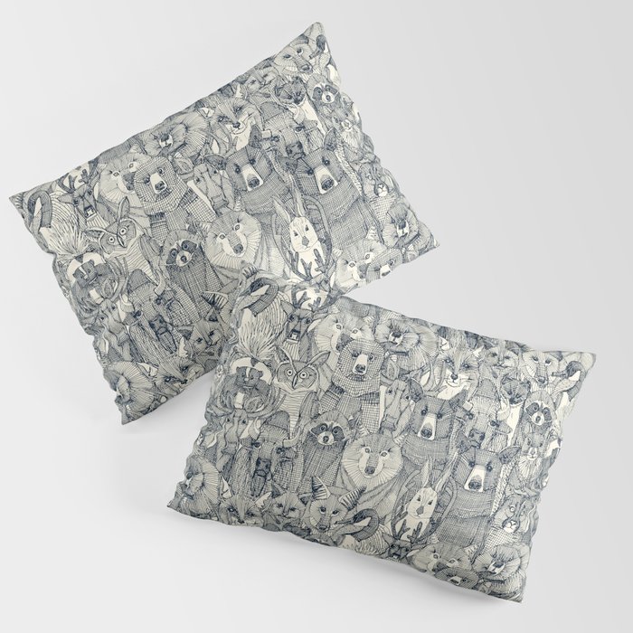 canadian animals indigo pearl Pillow Sham