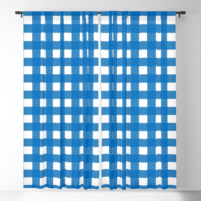 Blue Gingham - 28 Blackout Curtain