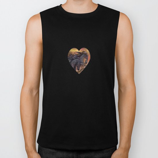 HORSES - On sugar mountain Biker Tank