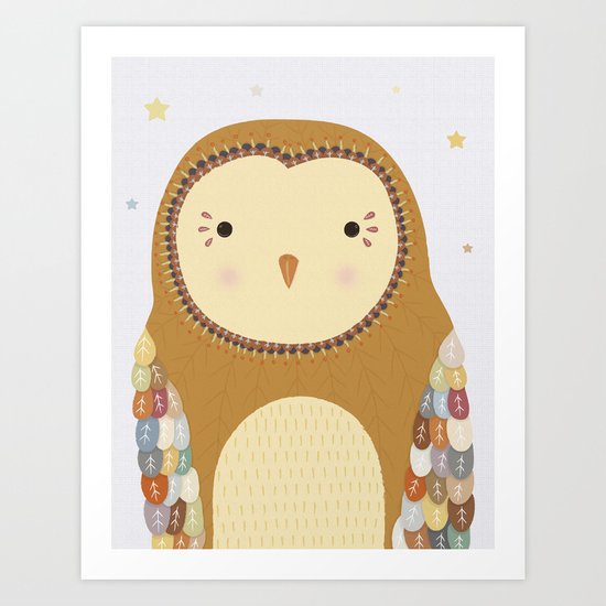 Autumn the Owl Art Print