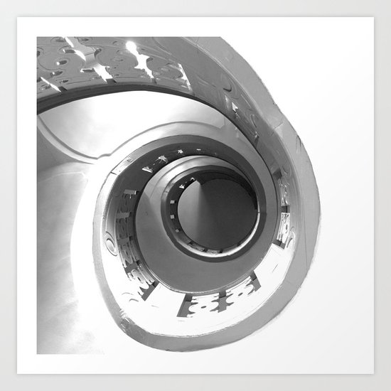 Escalera de caracol (Spiral staircase) Art Print