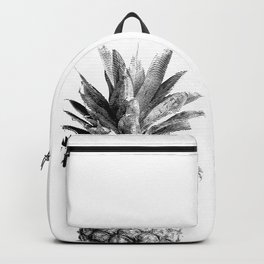 Pineapple Engraving Backpack | Ink, Illustration, Stencil, Engraving, Black And White, Pine, Pineapple, Notebook, Fruit, Tropical 