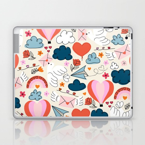 Love Is In The Air Valentines Pattern Laptop & iPad Skin