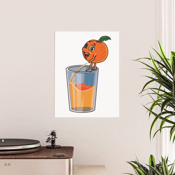 inches Freshly Squeezed ORANGE JUICE POSTER 24x32 