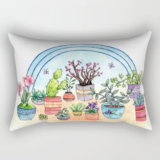 Household Plants Rectangular Pillow