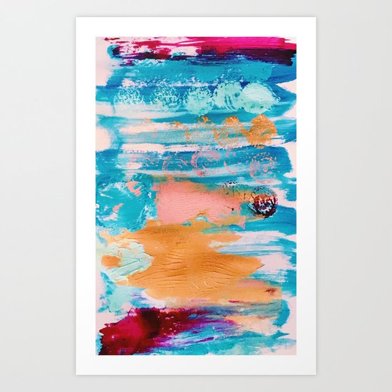 Bluebird Of Happiness Abstract Painting Art Print By Magicksocks