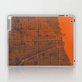 Chicago map orange Laptop & iPad Skin