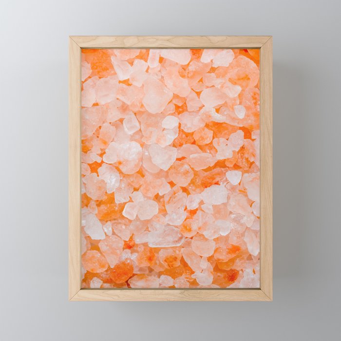 Himalayan Salt Rock Crystals Photograph Pattern Framed Mini Art Print