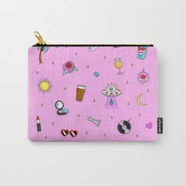 Pink Hop Heart Classic Pattern Carry-All Pouch