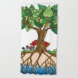 Trees Drink from the Water Table - Environmental Art Beach Towel