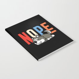 Siberian Husky Dog Vintage Nope Notebook