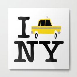 New York Yellow Cab logo Metal Print
