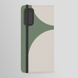 Arches on Sage Green - Scandinavian Abstract Shapes Android Wallet Case