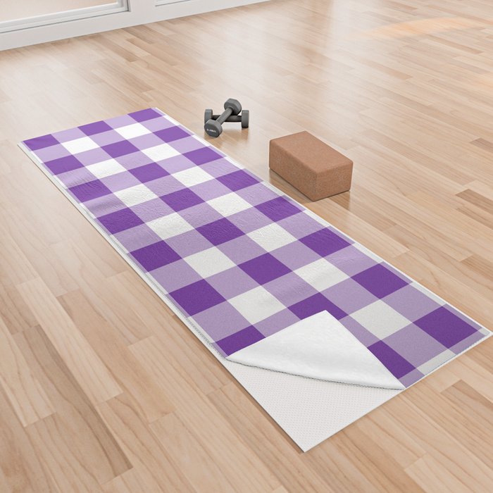 Classic Check - purple Yoga Towel
