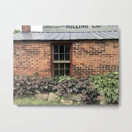 Milling Company Window Bricks and Botanics Metal Print