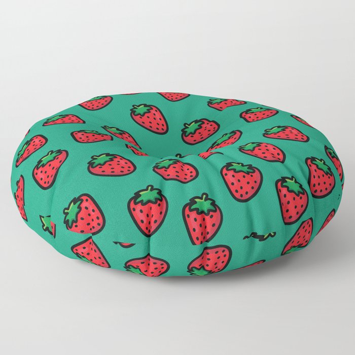 Strawberries Floor Pillow