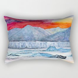 Knik Glacier Sunrise Rectangular Pillow