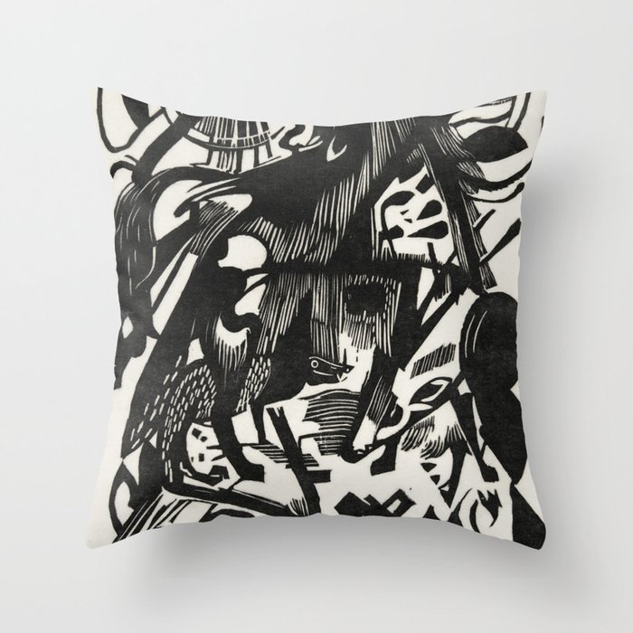 Birth of the Wolves Throw Pillow