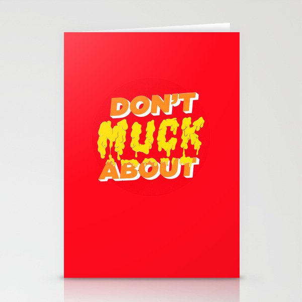 Don't Muck About Stationery Cards