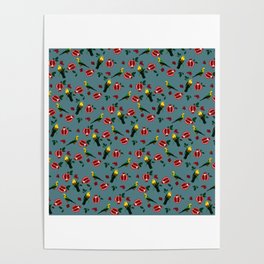 Parrots Poster | Print, Design, Parrots, Graphicdesign, Pretty, Shirts, Clothers, Blue, Bedding, Birds 