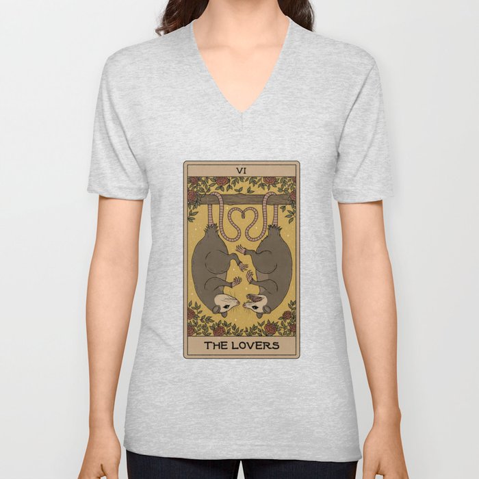 The Lovers - Possum Tarot V Neck T Shirt