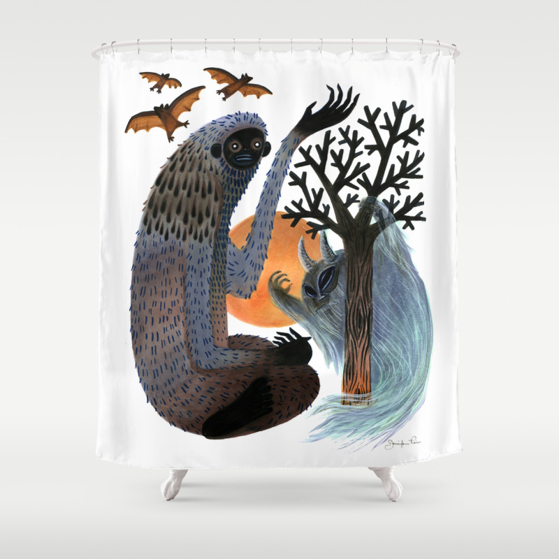 Big Foot S Demons Shower Curtain By Jenniferprior Society6