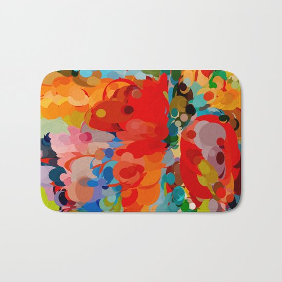 color bubble storm Bath Mat