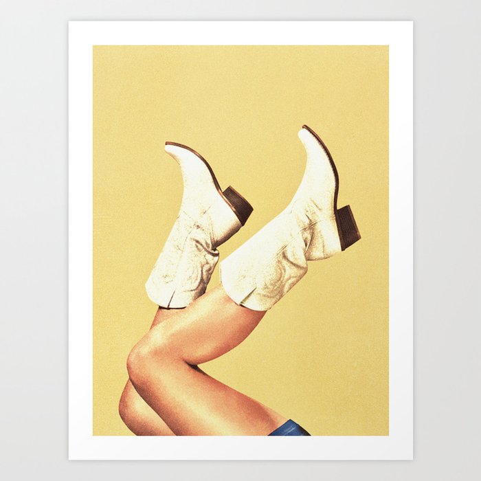 These Boots - Yellow II Art Print