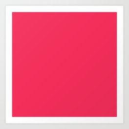 Color 036 - Hot Pink, Coral, Vibrant, Love, Passion, Wine Art Print