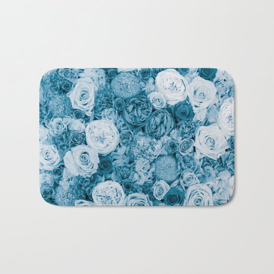 Bouquet ver.bluegreen Bath Mat