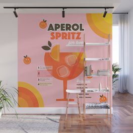 Retro Cocktail Nº1 Aperol Spritz Wall Mural