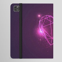 Shimmering Pink Geometric Heart iPad Folio Case
