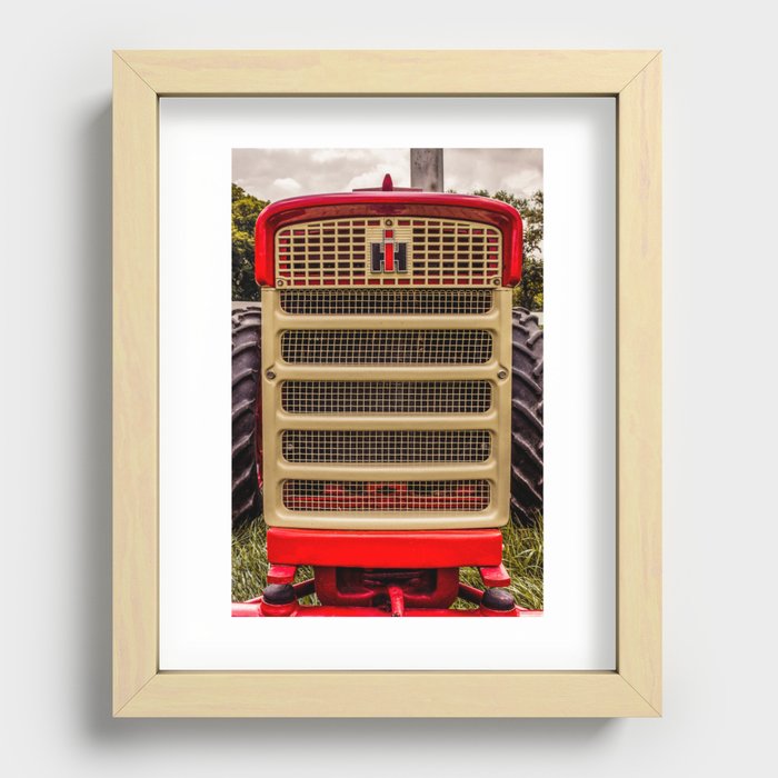 International Grill Red Tractor Front  Recessed Framed Print