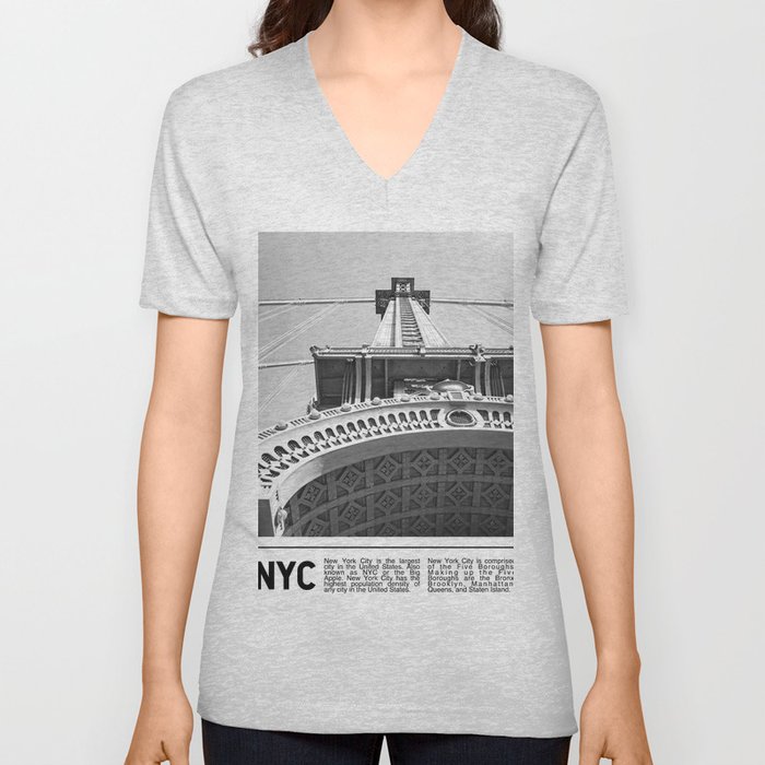 New York Minimal #11 V Neck T Shirt