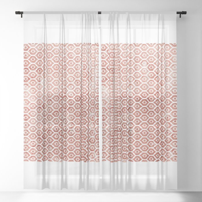Mandarin Trellis Pattern Sheer Curtain, Trellis Pattern Curtains