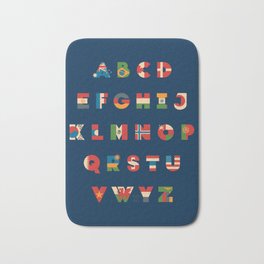 The Alflaget Bath Mat | Lettering, Wanderlust, International, Flags, Typography, Countries, Educational, World, Letters, Travel 
