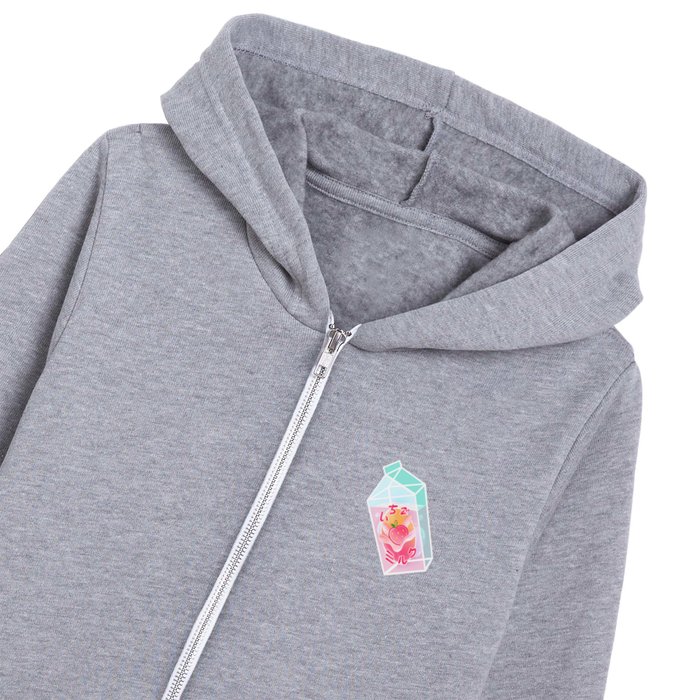 Strawberry Milk Kids Zip Hoodie