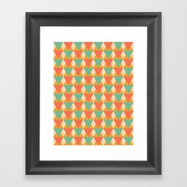 Pastel Triangles Framed Art Print