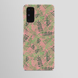 Green Foliage On Pink Android Case