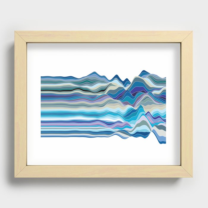 Blue Wave Recessed Framed Print