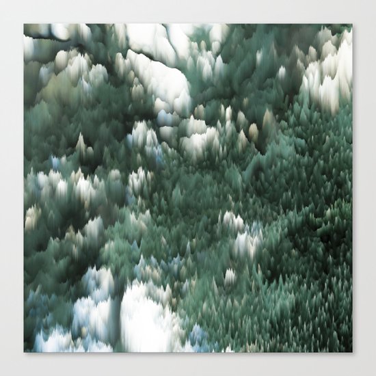 Ice and green Canvas Print