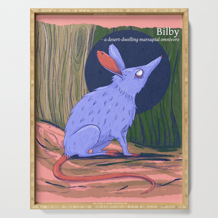 The bilby a rabbit-like marsupial Serving Tray