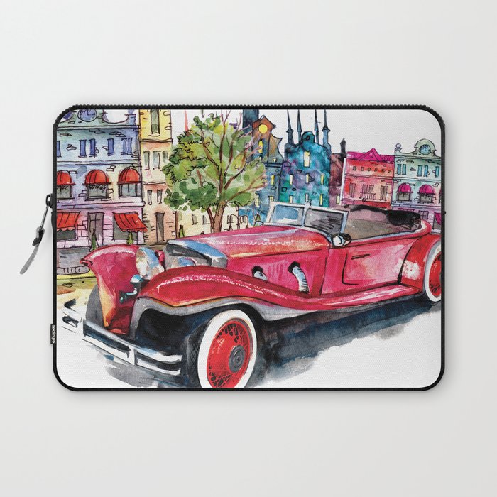 Red antique car Laptop Sleeve