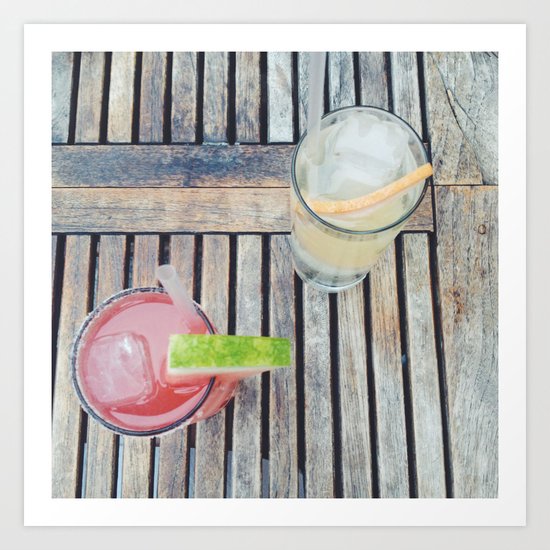Summer Drinks Art Print