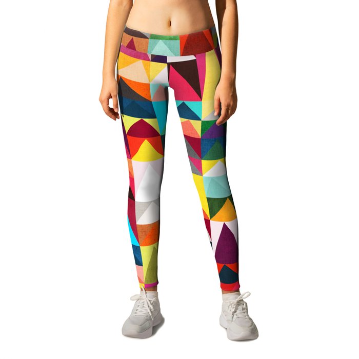 Abstract Geometric Mountains Leggings